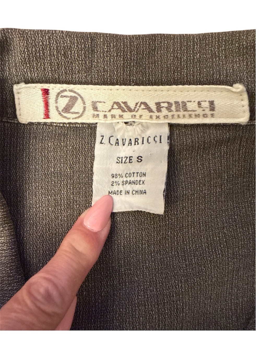 Z. Cavaricci Washed Gray Distressed Button-Front Jean Jacket - Picture 5 of 6